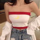 Color Block Strapless Top
