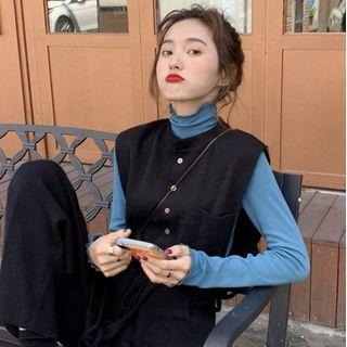 High-neck Long-sleeve Top / Vest