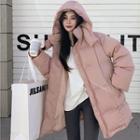 Medium Long Hooded Cotton Jacket