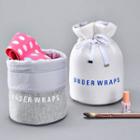 Letter Drawstring Makeup Pouch