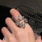 Butterfly Alloy Open Ring 1 Pc - Butterfly Alloy Open Ring - Silver - One Size