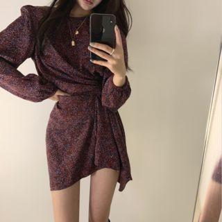 Twisted Front Asymmetric Sheath Dress