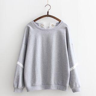 Contrast-strap Tie-up Pullover