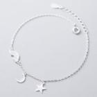 925 Sterling Silver Rainbow Moon & Star Bracelet 925 Sterling Silver - Bracelet - One Size
