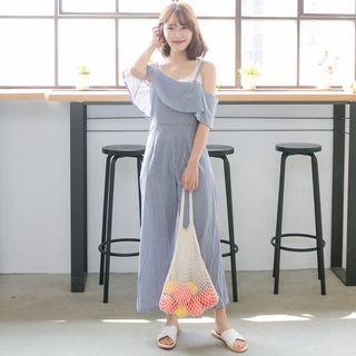 Plaid Cold Shoulder Jumpsuit
