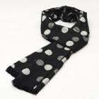 Dotted Fringed Scarf S60 - One Size
