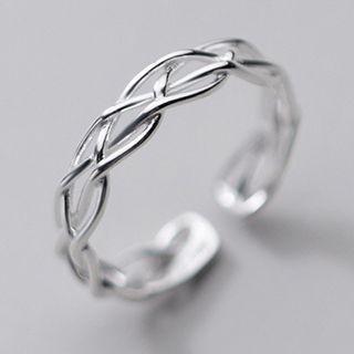Layered Sterling Silver Open Ring S925 Silver - Ring - Silver - One Size