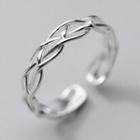 Layered Sterling Silver Open Ring S925 Silver - Ring - Silver - One Size