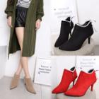 Pointed High Heel Ankle Boots