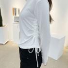 Drawcord-side Plain T-shirt