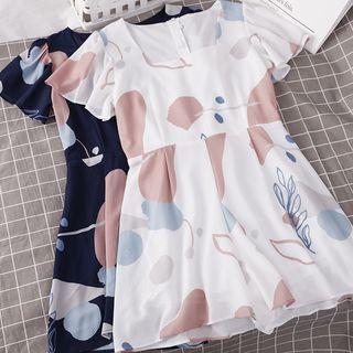 Floral Print Square-neck Playsuit