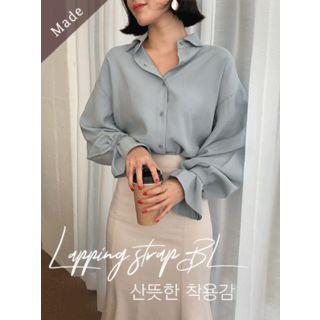 Tie-sleeve Loose-fit Blouse