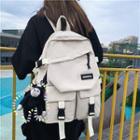Buckled Nylon Backpack / Bag Charm / Brooch / Set