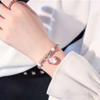 Alloy Lettering Bangle As Shown In Figure - One Size