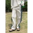 Couple Drawstring Contrast-trim Pants