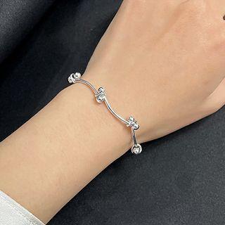 Bead Bracelet 1pc - Silver - One Size
