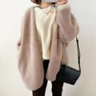 Plain Fleece Jacket Pink - M