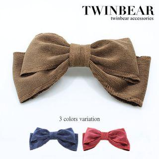 Corduroy Bow Hair Clip