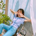 Short-sleeve Tie-hem Knit Top