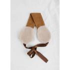 Corduroy & Fleece Beribboned Ear Muffs