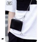 Zip Around Wallet With Chain Strap Black - One Size