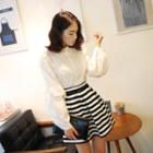 Puff-sleeve Blouse
