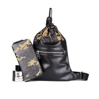 Camo Print Panel Sling Bag