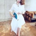 Long-sleeve Sashed Blazer