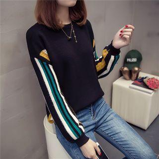 Pinstriped Sweater Black - S