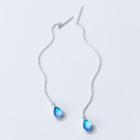 925 Sterling Silver Drop Earring As Shown In Figure - One Size