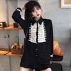 Two-tone Shirt Black - One Size