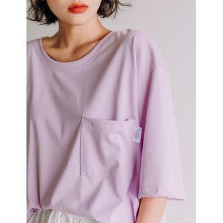 Pocket-front Oversized Eco-friendly T-shirt