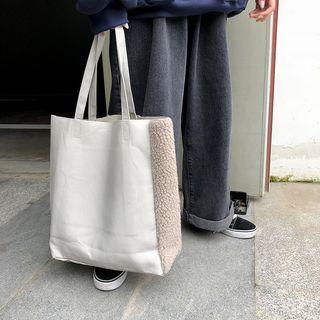 Fleece Panel Tote