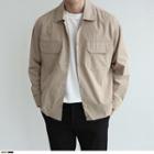 Flap-pocket Snap-button Trucker Jacket