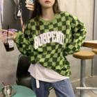 Checkerboard Sweatshirt Checkerboard - Green - One Size