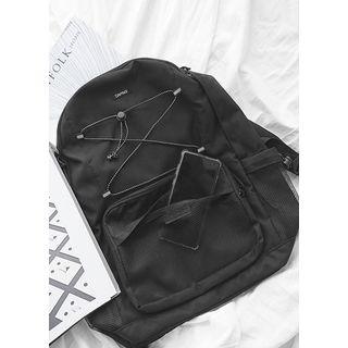 Mesh-pocket Backpack Black - One Size
