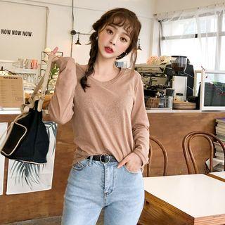 Long-sleeve Linen Blend T-shirt (2 Designs)