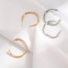 Twisted Open Hoop Earring 1 Pair - Gold - One Size