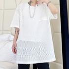 Chain Detail Oversized Short-sleeve Top