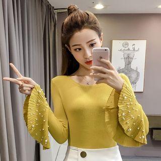 Embellished Bell Long-sleeve Top