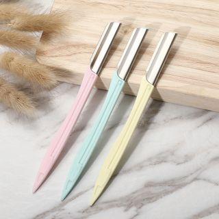 Set Of 3: Eyebrow Razor Set Of 3 - Green & Yellow & Pink - One Size