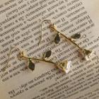 Alloy Rose Dangle Earring 1 Pair - Gold - One Size