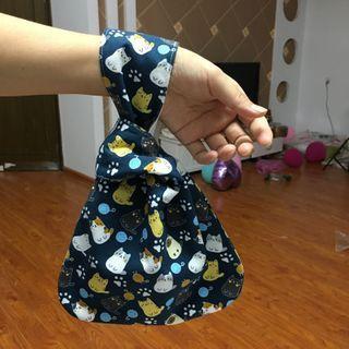 Cartoon Cat Print Handbag