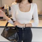 Square-neck Long-sleeve T-shirt (set Of 2)