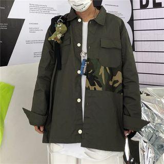 Camo-panel Shirt Jacket
