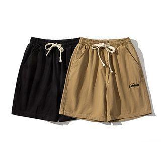 Embroidered Over-sized Cargo Sweat Pants