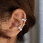 Set Of 3: Ear Cuff 3 Pcs - Silver - One Size