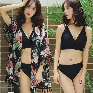 Set: Bikini + Floral Light Jacket