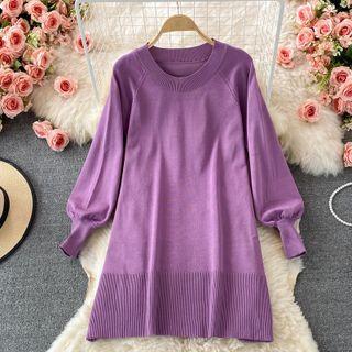 Round Neck Oversized Knit Dress
