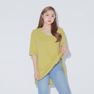 [lovb] Plain Longline T-shirt
